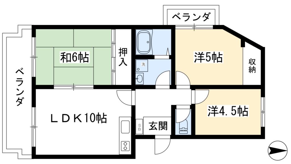ヴィラ衣笠 間取り