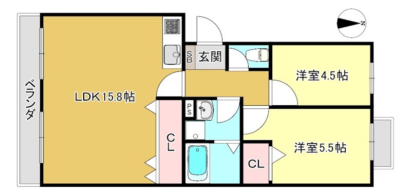 ヴィラ衣笠 間取り