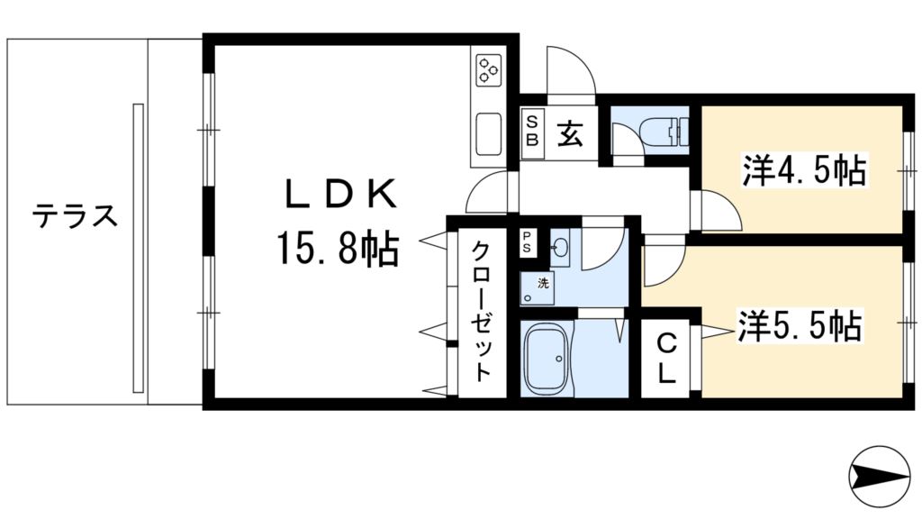 ヴィラ衣笠 間取り