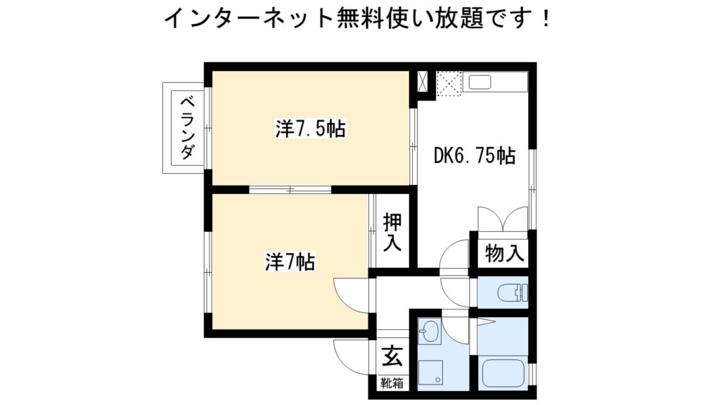 京都府京都市左京区松ケ崎三反長町3-2 間取り