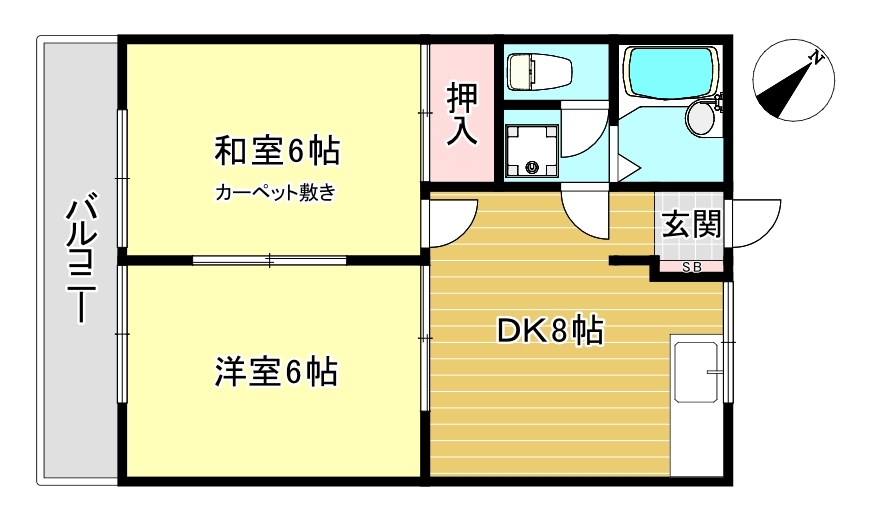 ハイツ滝川 間取り