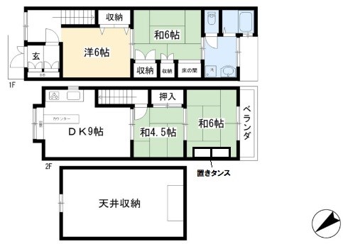 大宮西野山町貸家 間取り