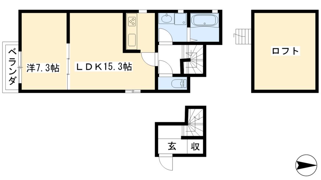 北白川久保田町貸家 間取り