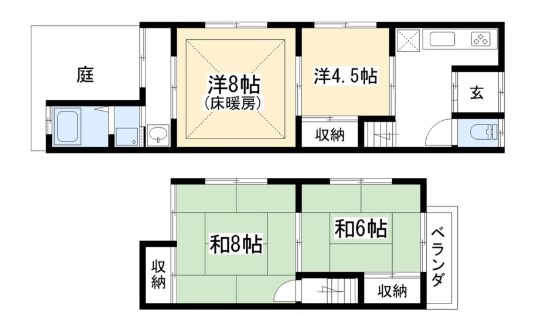 近藤様修学院高部町貸家 間取り