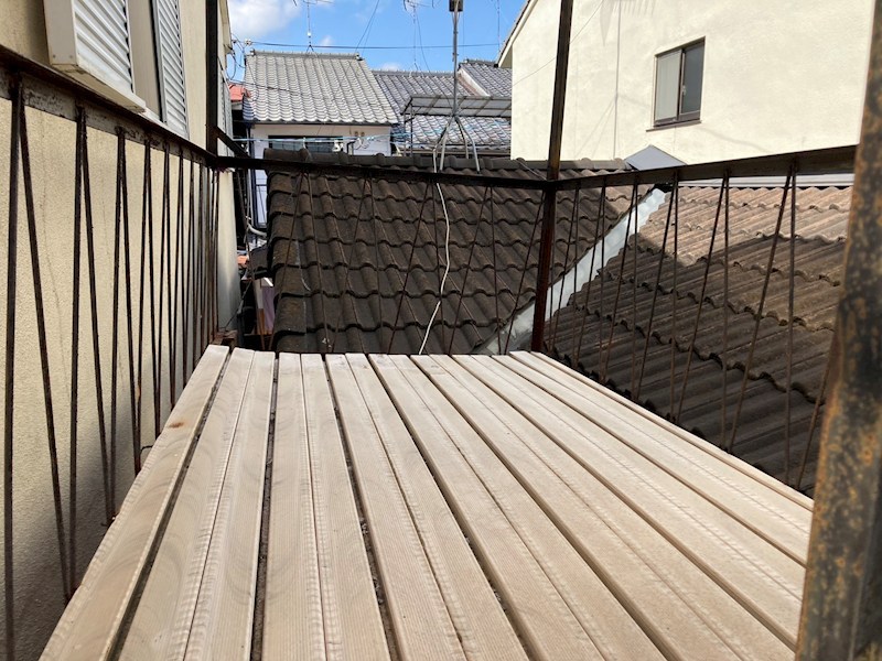 中京区壬生森町貸家 ベランダ
