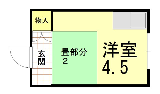 洛水コーポ (南棟) 間取り