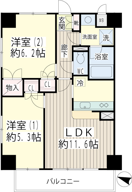 コゥジーコート寺山 間取り