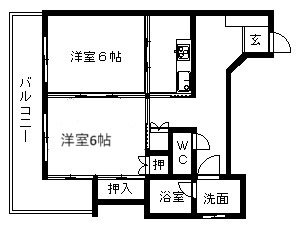 長町南たちばなビル 301号室 間取り