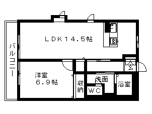 ライフコート１８Ｂ 間取り図