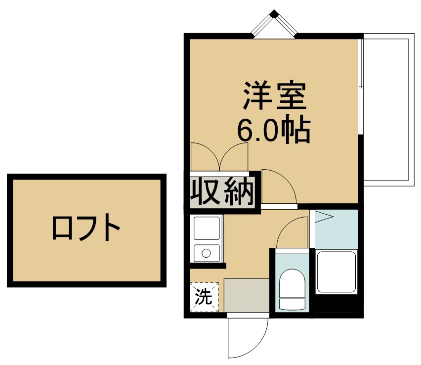 アップルハウス銀杏町Ｂ 202号室 間取り