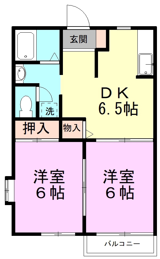 サニーコートＫⅡ 203号室 間取り