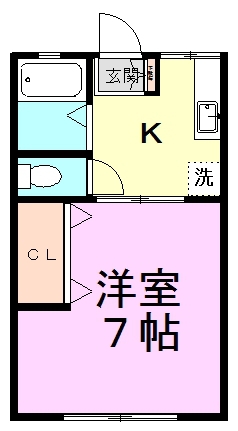 シティハイム・サンヒルズ 203号室 間取り