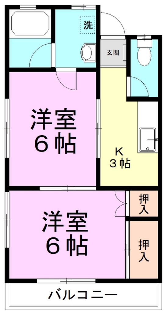 ラフォーレ 201号室 間取り