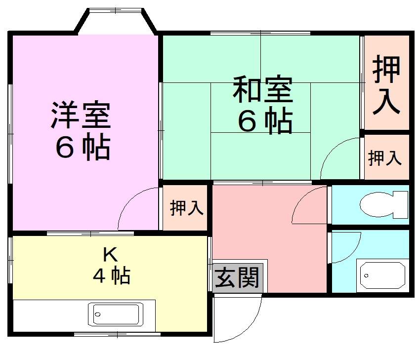 三本邸 102号室 間取り