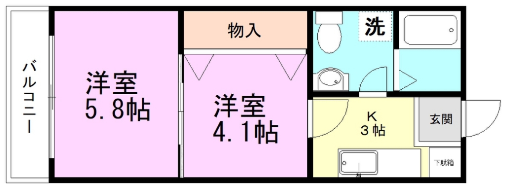 フェリーチェ 208号室 間取り