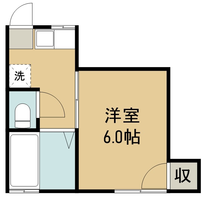 コーポフラワー 102号室 間取り