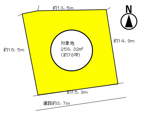 多治見市明和町2丁目　土地 間取図・土地図