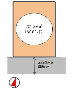 多治見市小名田町西ヶ洞　土地 間取図・土地図