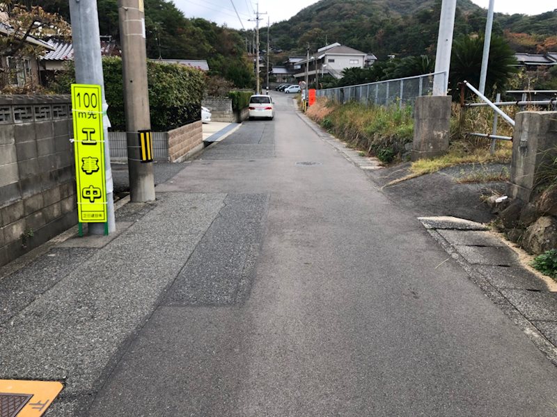 豊浦町川棚 現地写真（前面道路含む現地写真）