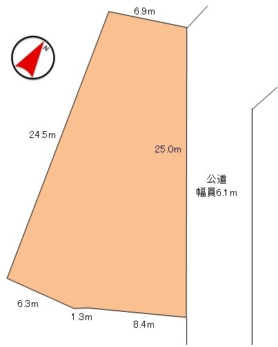 土岐市泉町大富字大日　土地 間取図・土地図