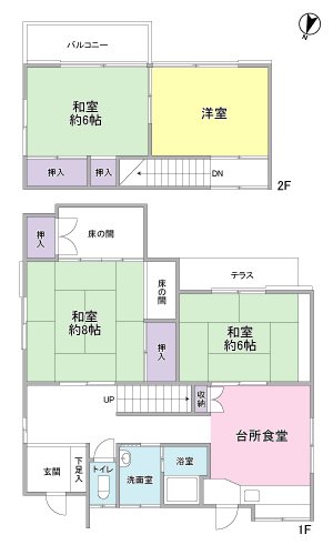 焼津市越後島　中古戸建 間取図・土地図