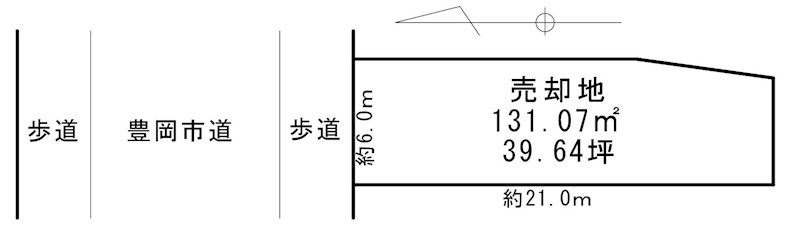 豊岡市千代田町の土地 間取図・土地図
