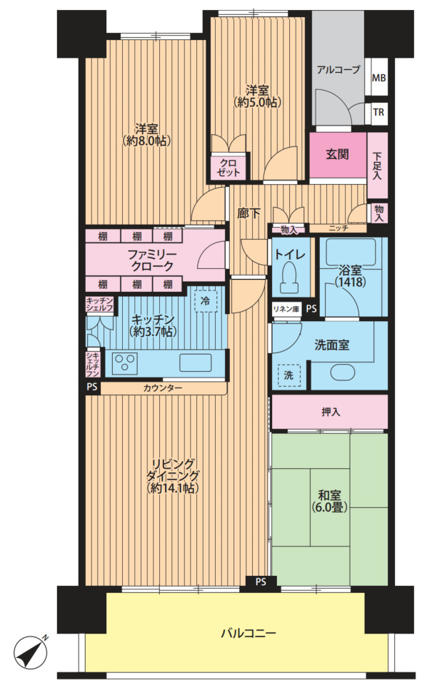 南麻布ザサンタワー 間取図・土地図