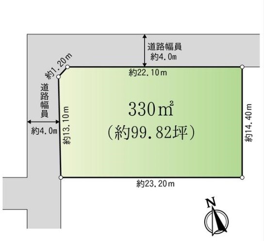 土岐市泉町大富　土地 間取図・土地図