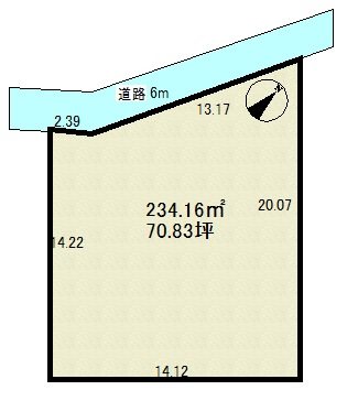 売地藤ヶ丘2-3　 区画図