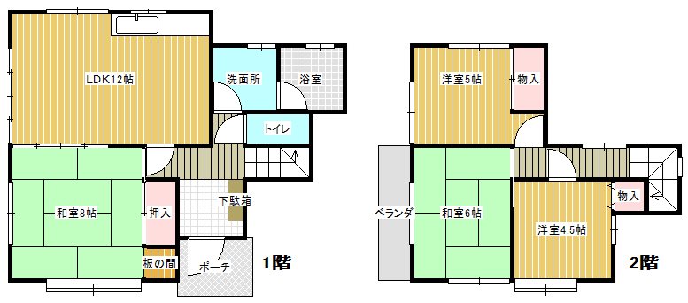 稲敷市柴崎戸建て 間取図・土地図