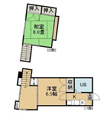 コーポ冨美 間取図・土地図
