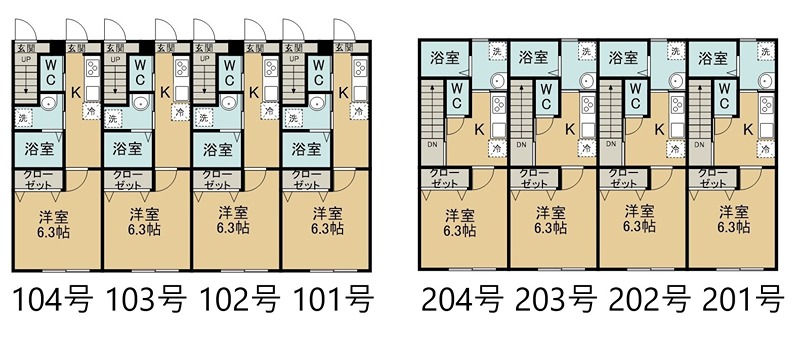 プランドール八木山本町 区画図