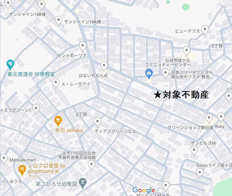サクシード青葉 現地案内図