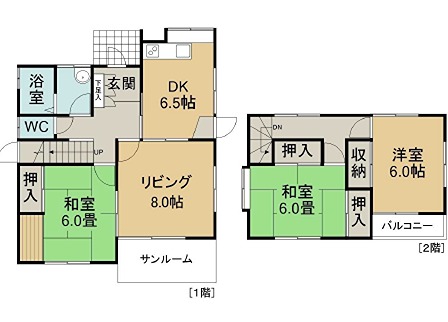 多賀城市東田中戸建 間取図・土地図