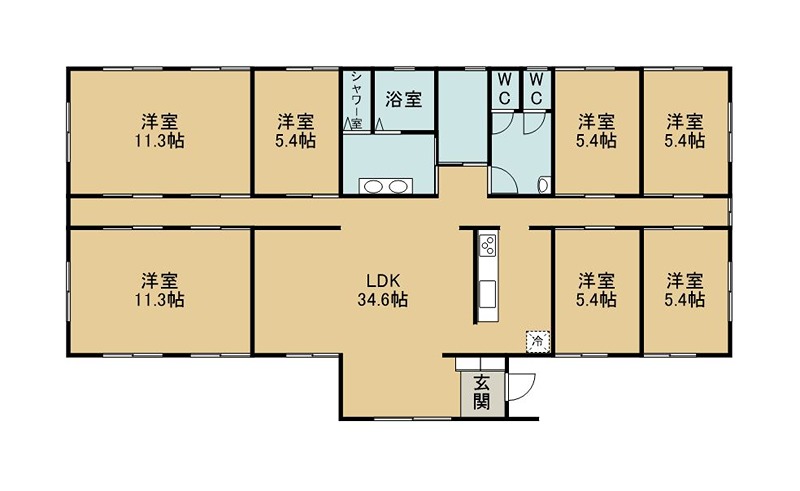 岩沼事務所 間取図・土地図