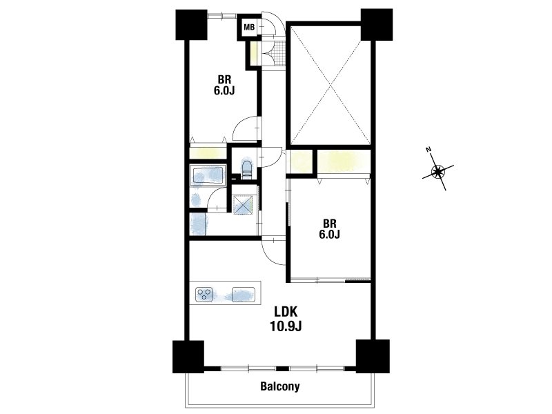 グランドシティダイアパレス吹田ガーデンコート4番館 間取図・土地図