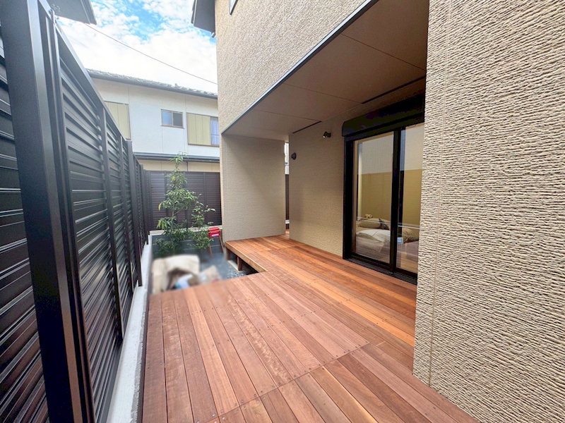 the CASA 京都市山科区安朱奥ノ田　1号地 現地写真（バルコニー）