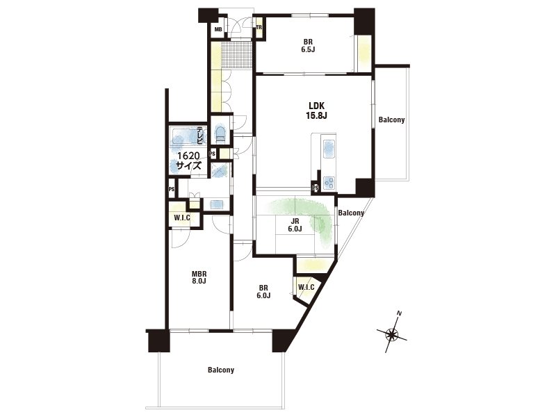 【CASA】 ディナスティ千里中央アスティオ 間取図・土地図