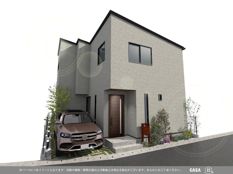 【CASA】 箕面市白島3丁目 ◆建築条件無売土地◆ 建物プラン例（パース・外観）