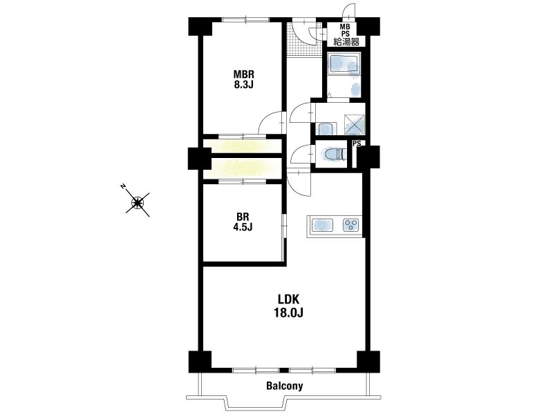 イトーピア向日マンションC棟 間取図・土地図