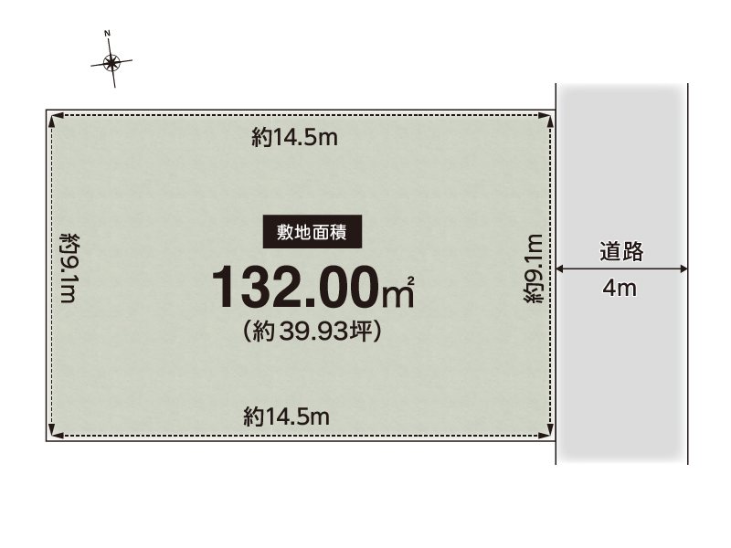 【CASA】高槻市安岡寺町4丁目◆建築条件無売土地◆ 間取図・土地図