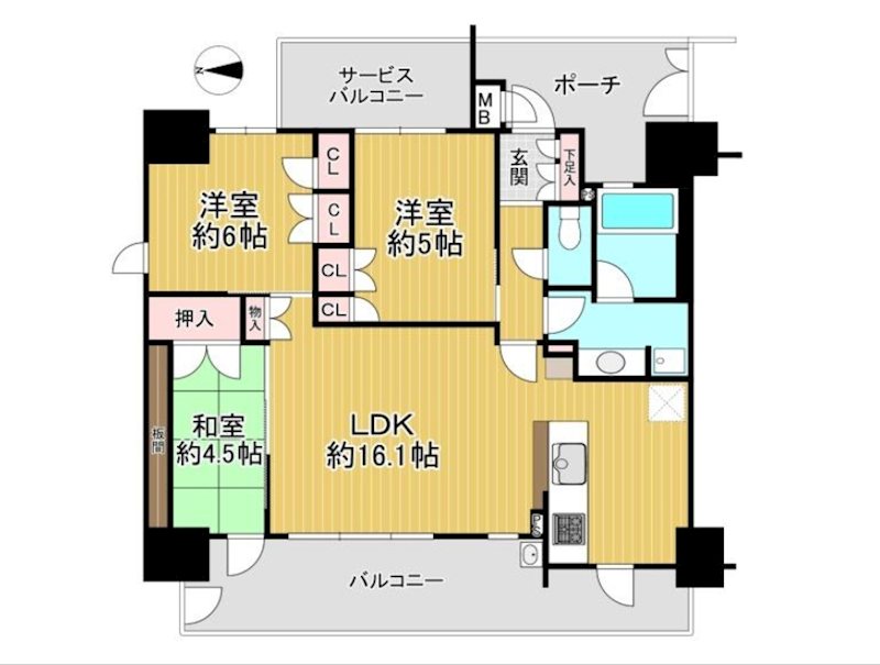 ル・パルトネール京都丹波口 間取図・土地図