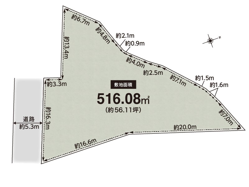 【CASA】 川西市西多田1丁目 ◆建築条件無売土地◆ 間取図・土地図
