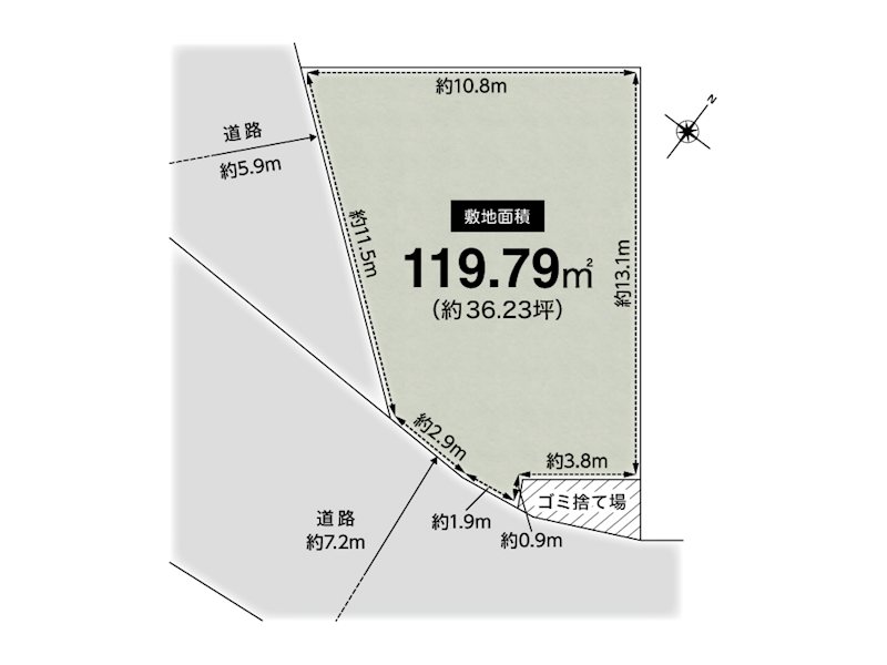 the CASA神戸市長田区鹿松町1丁目　 間取図・土地図