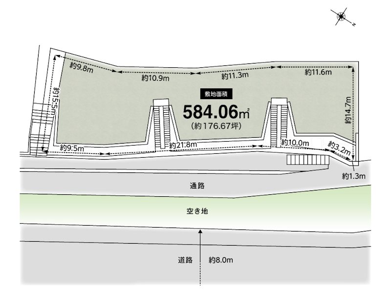 兵庫県神戸市須磨区妙法寺アチ口 間取図・土地図