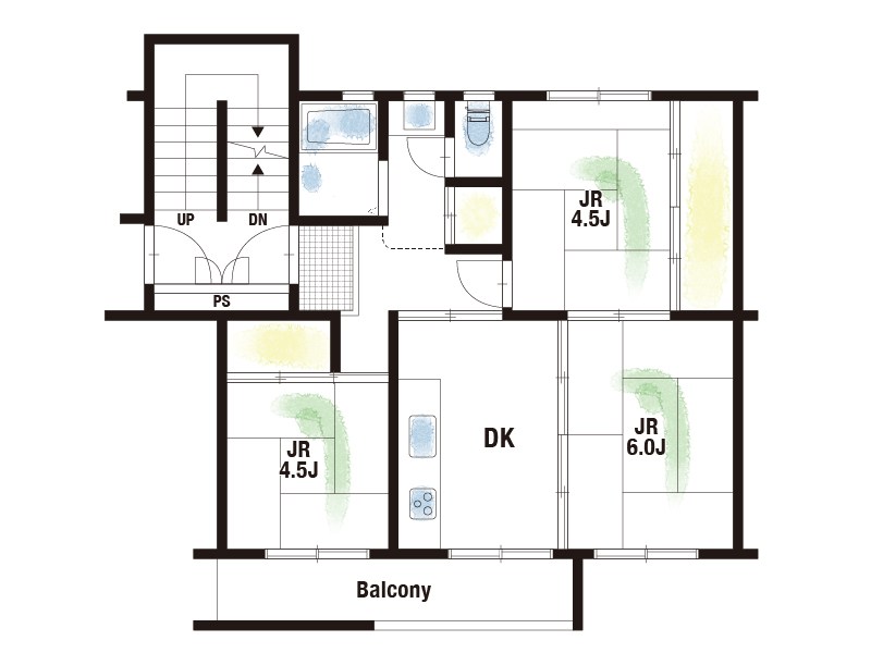 【CASA】 箕面粟生第2住宅第8号棟 間取図・土地図