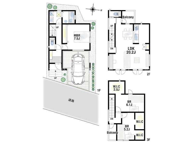 【6/13(土)・6/14(日)OH開催】松ケ丘4丁目【CASAの新築】 間取図・土地図