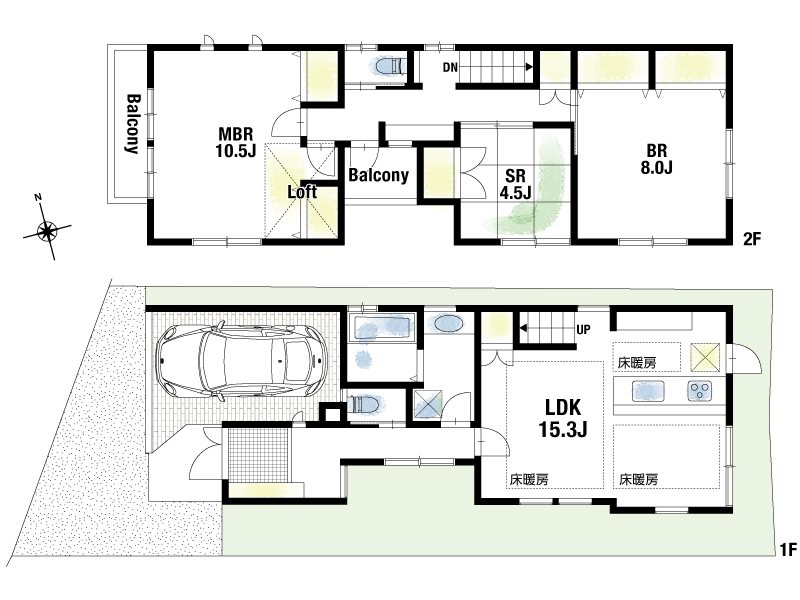【CASA】 箕面市粟生新家2丁目 間取図・土地図