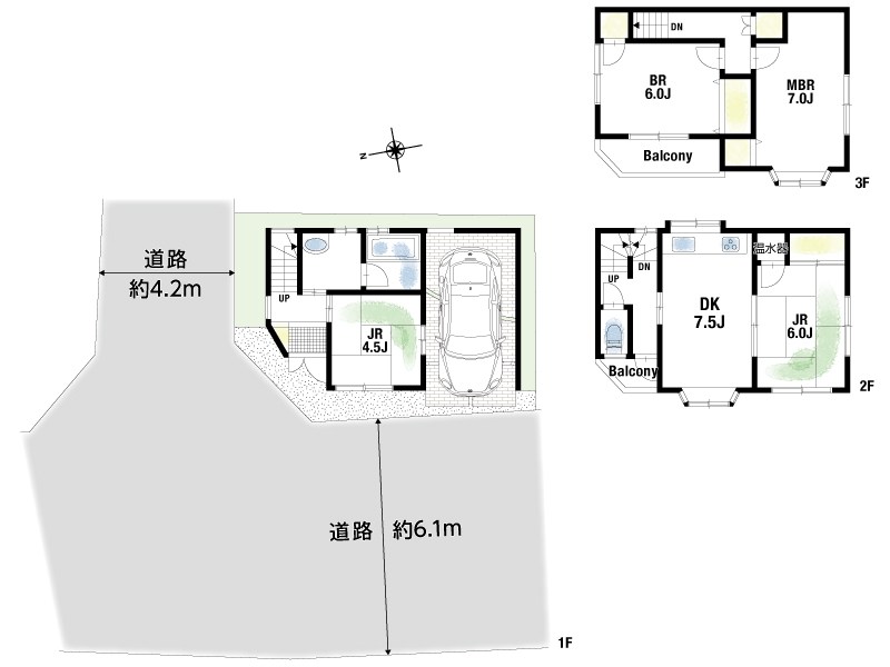 【CASA】三島郡島本町広瀬2丁目 間取図・土地図