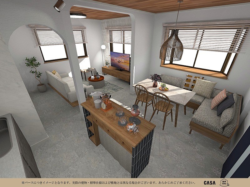 【CASA】三島郡島本町広瀬2丁目 完成予想図（内観）
